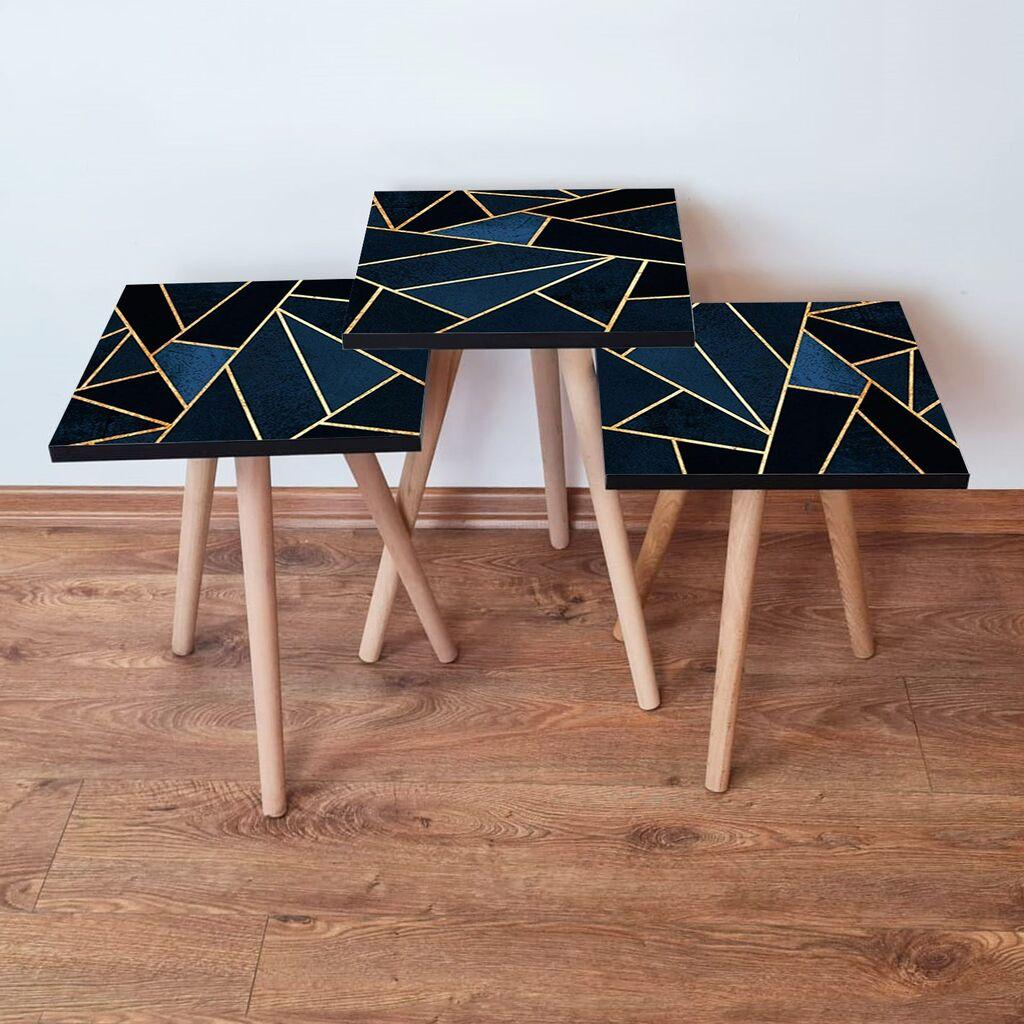 Hanah Home set stolića za kafu 3Shp321, 3 dijela, šareni