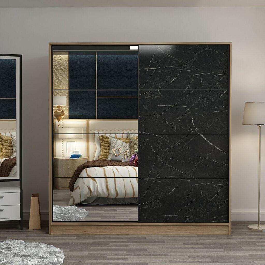 Hanah Home Ormar Kale-7168, 220x210x52 cm, Crna