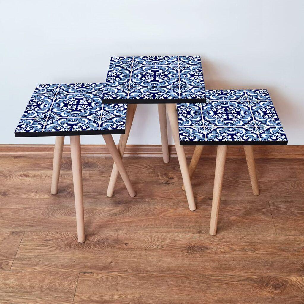 Hanah Home set stolića za kafu 3Shp31, 3 dijela, šareni