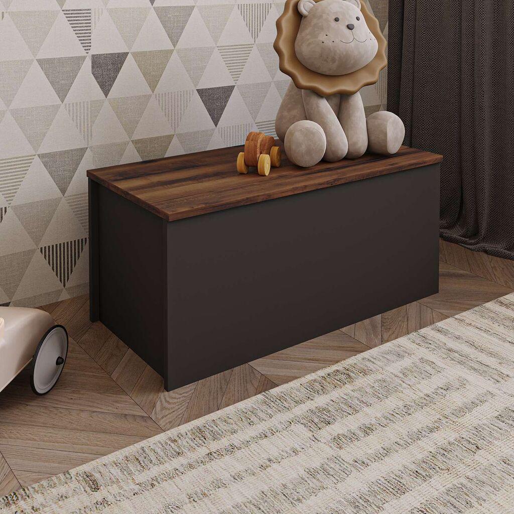 Hanah Home kutija za odlaganje Florya, 90x45,5x45 cm, crna