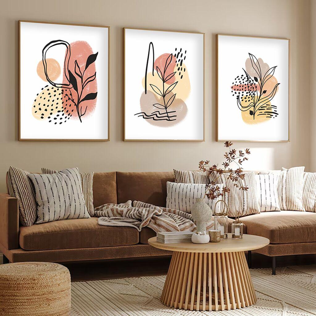 Wallity Dekorativna slika Huhu226, 30x40cm, 3 dela