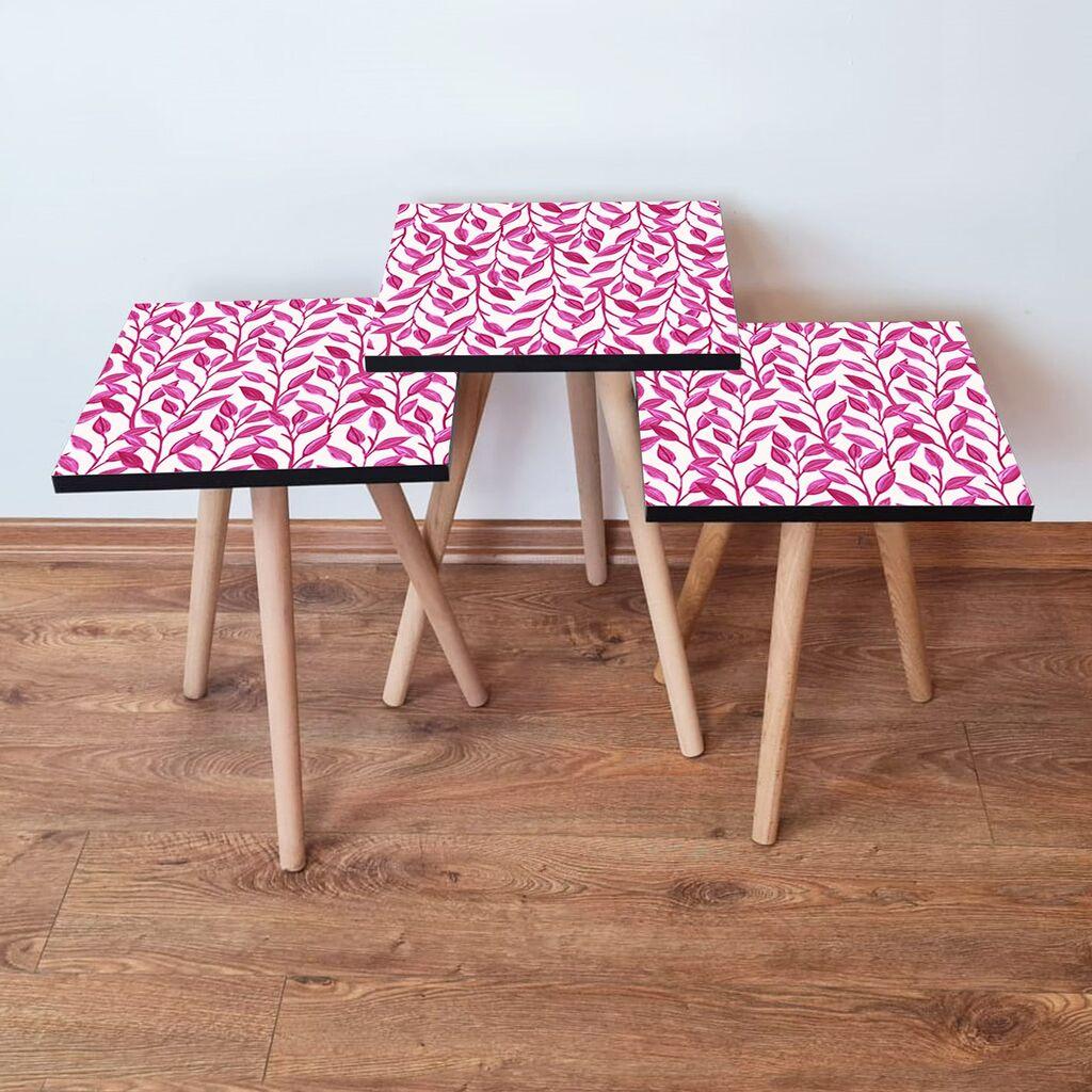 Hanah Home set stolića za kafu 3Shp378, 3 dijela, šareni