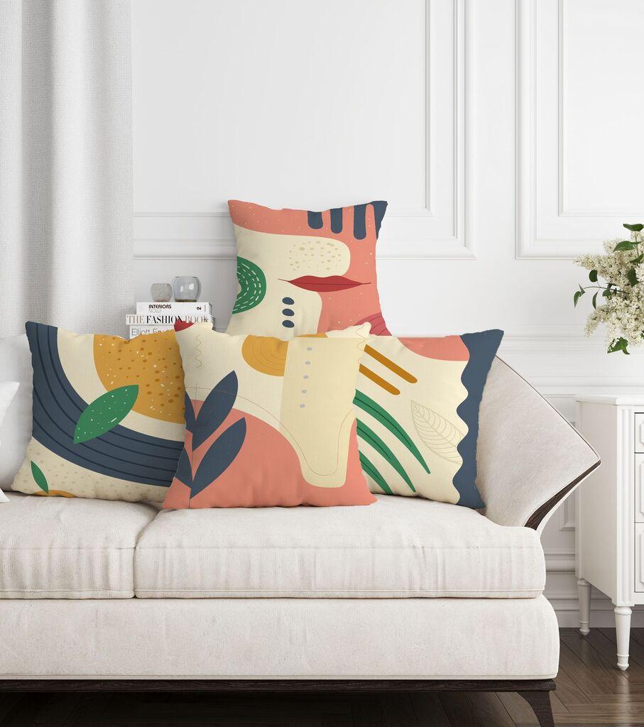 Aberto Design Set ukrasnih jastučnica ASR-plw4-6, 43 x 43 cm, 4 komada, Višebojne