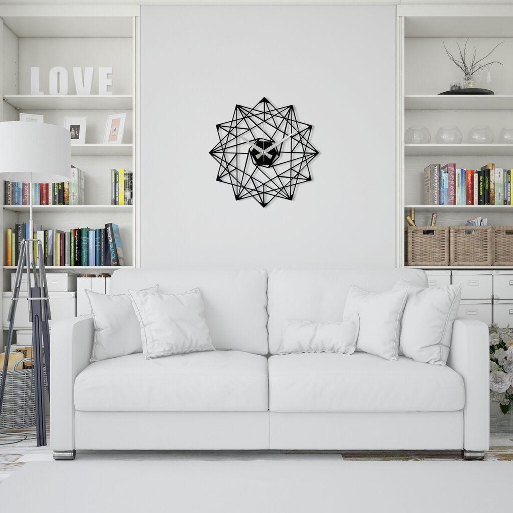 Zidni sat Wallity 48x48cm Crni