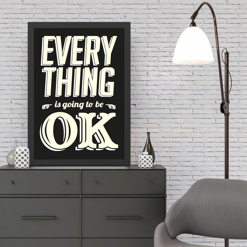 Wallity Uramljena slika Everything OK, 40x55 cm