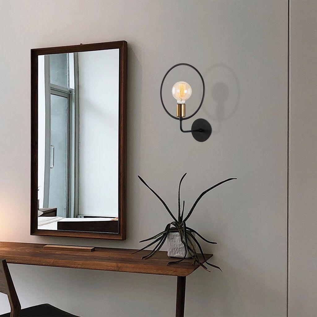 Opviq Circle 3260 Zidna lampa, crno-bronzana