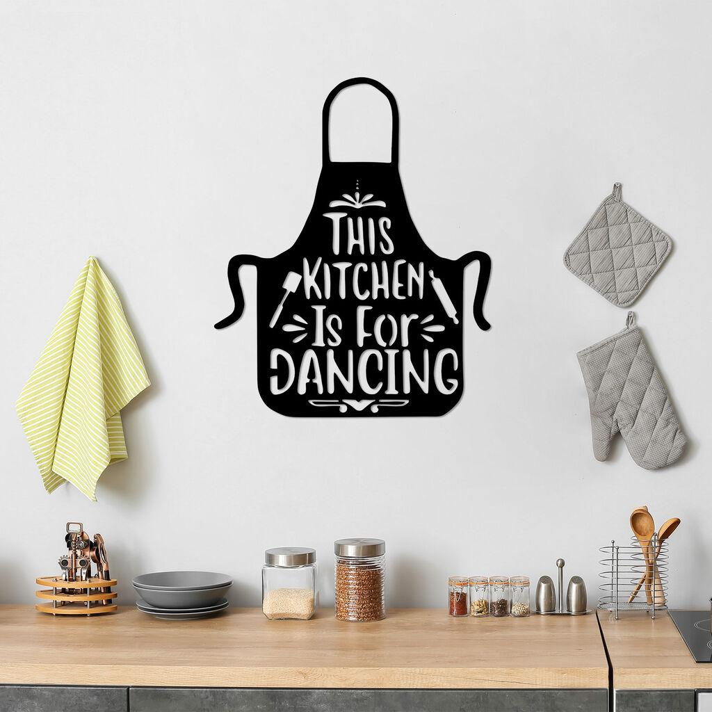 Wallity Zidna dekoracija This Kitchen Is For Dancing - 459, 57 x 70 cm,  Crna