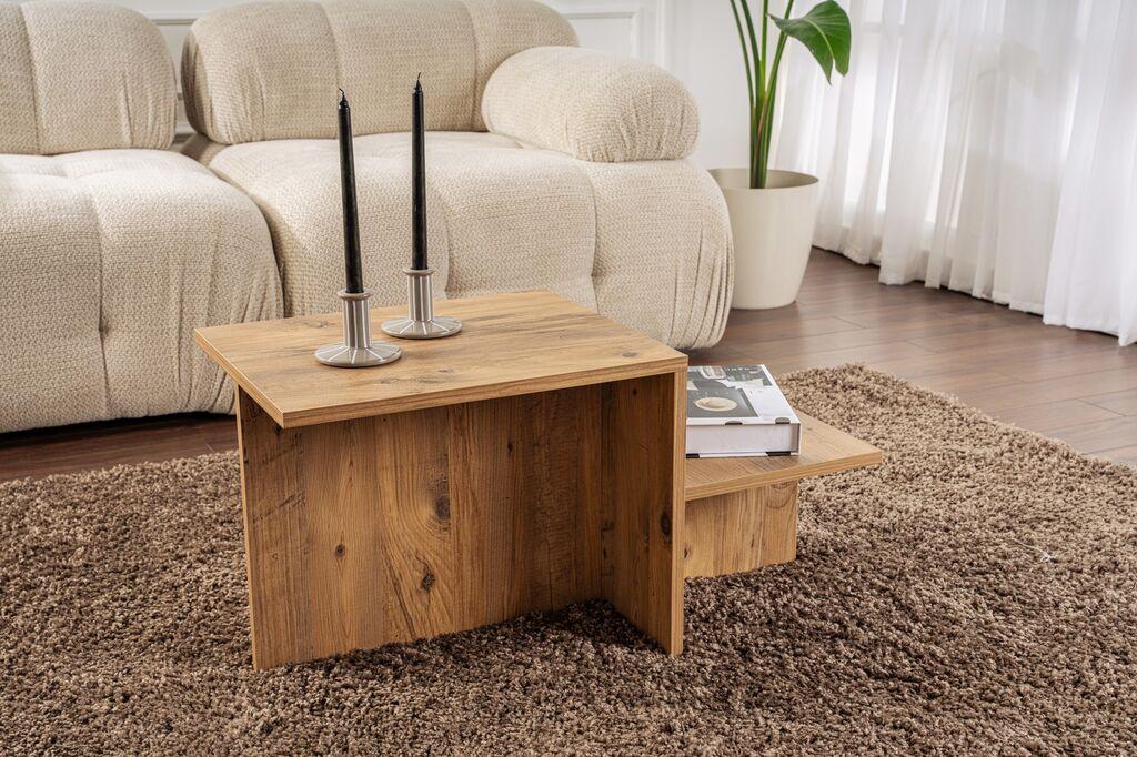Nordure Klub sto Harmony, 80x40x40cm, Smeđa