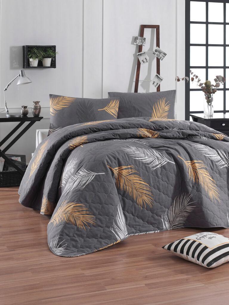 L'essentiel Maison Set prekrivač i jastučnica Olivia, 225x240 cm, siva