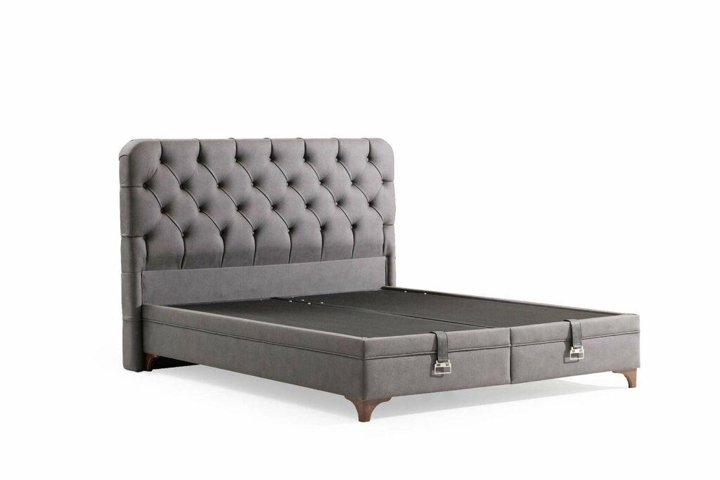 Okvir kreveta Hanah Home Samira, 124x122x200 cm, Siva