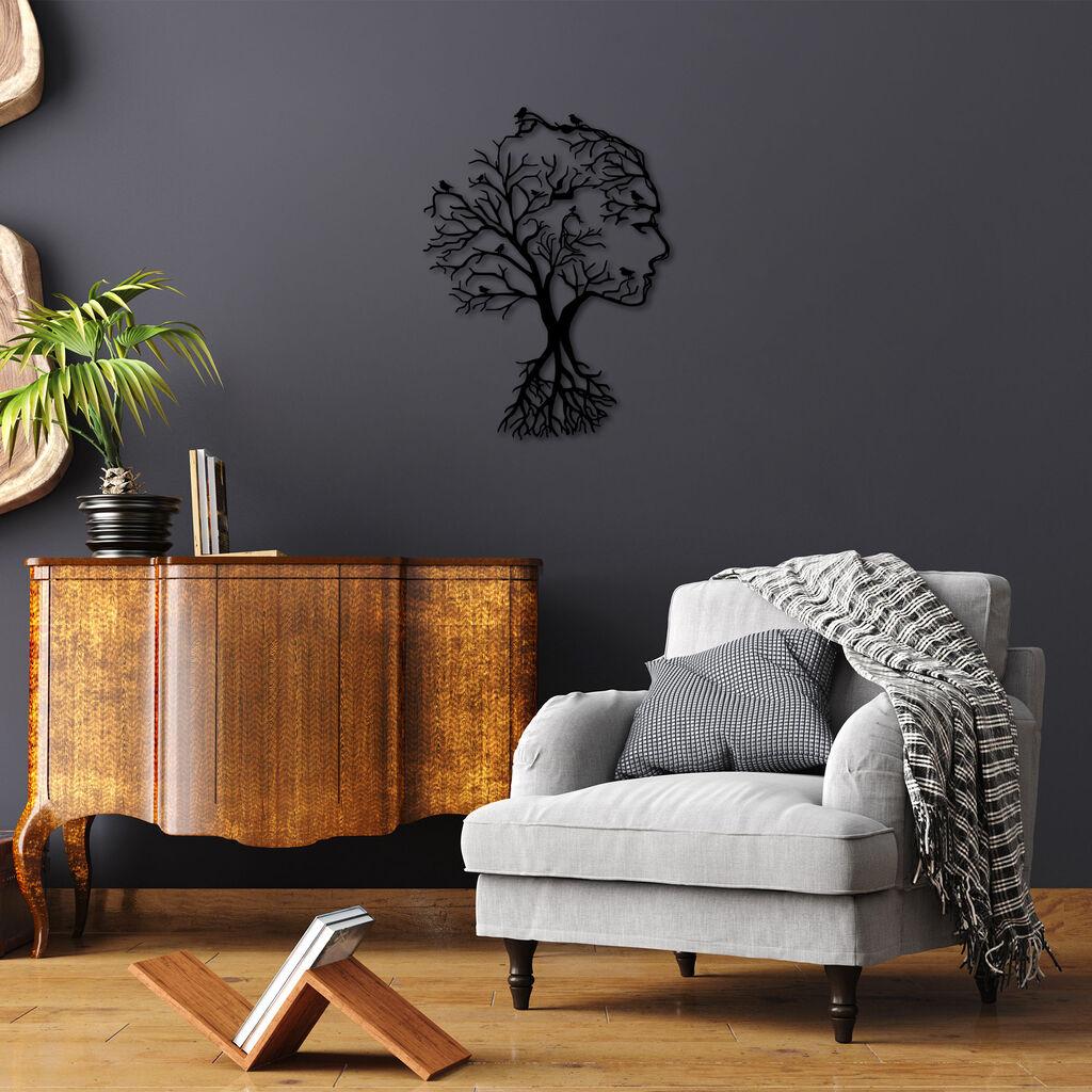 Wallity Zidna dekoracija Acacia Tree-266, 52x70cm, Crna