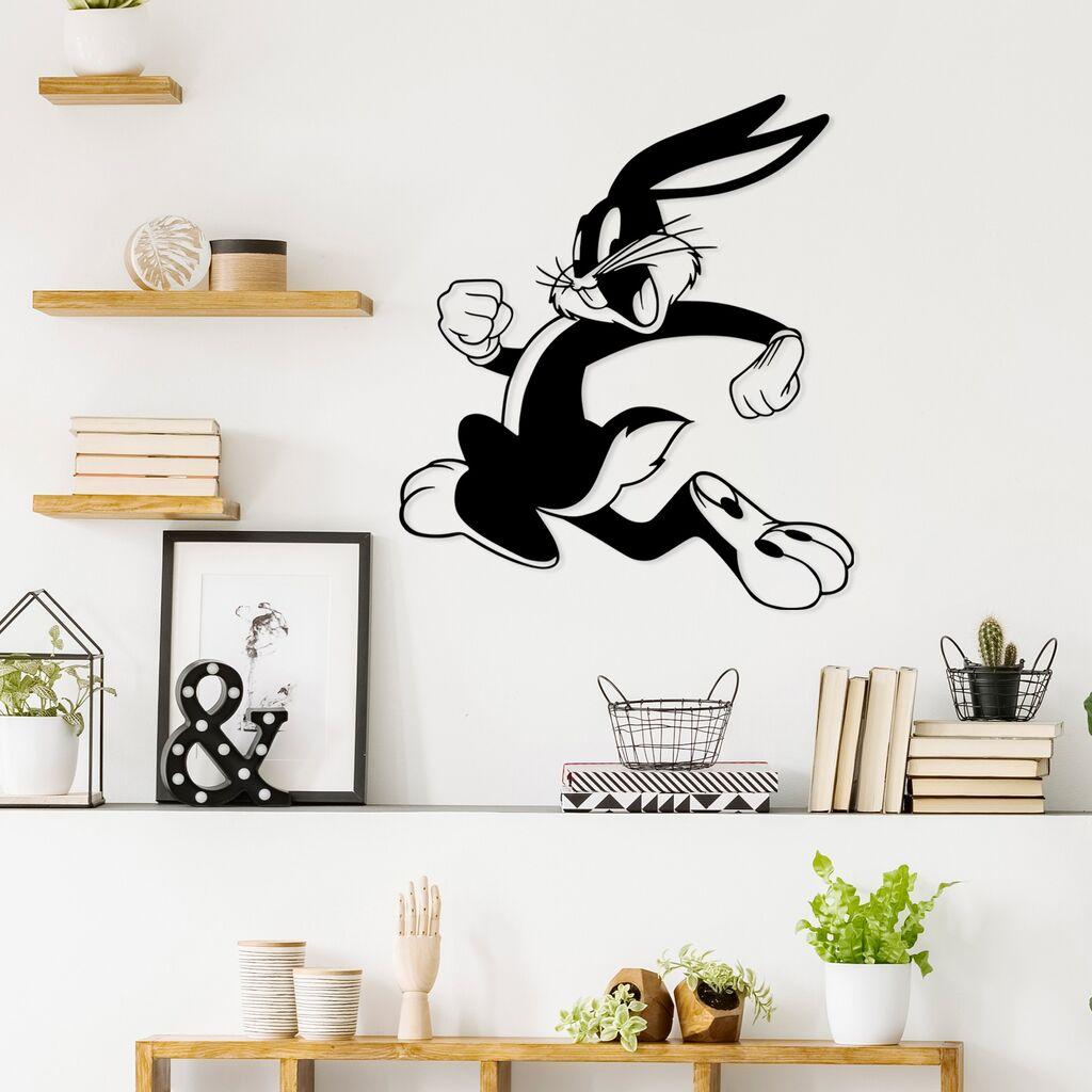 Wallity Zidna dekoracija Bugs Bunny 2, 62 x 70 cm,  Crna