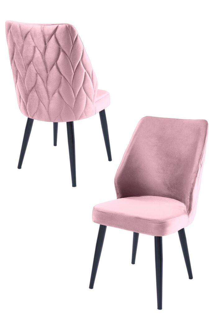 Hanah Home set puf fotelja, 48x90x43 cm, 2 dijela, ljubičasta