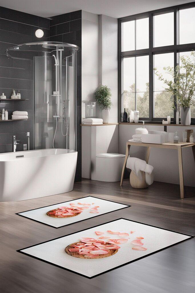L'essentiel Maison Set prostirki za kupatilo CT-5370, 2 komada, bijela