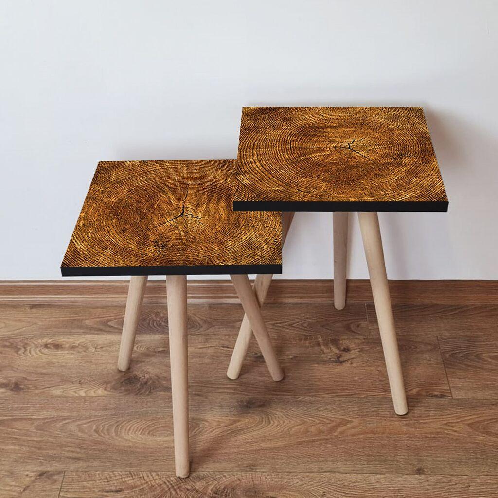 Hanah Home set stolića za kafu 2Shp371, 2 dijela, šareni
