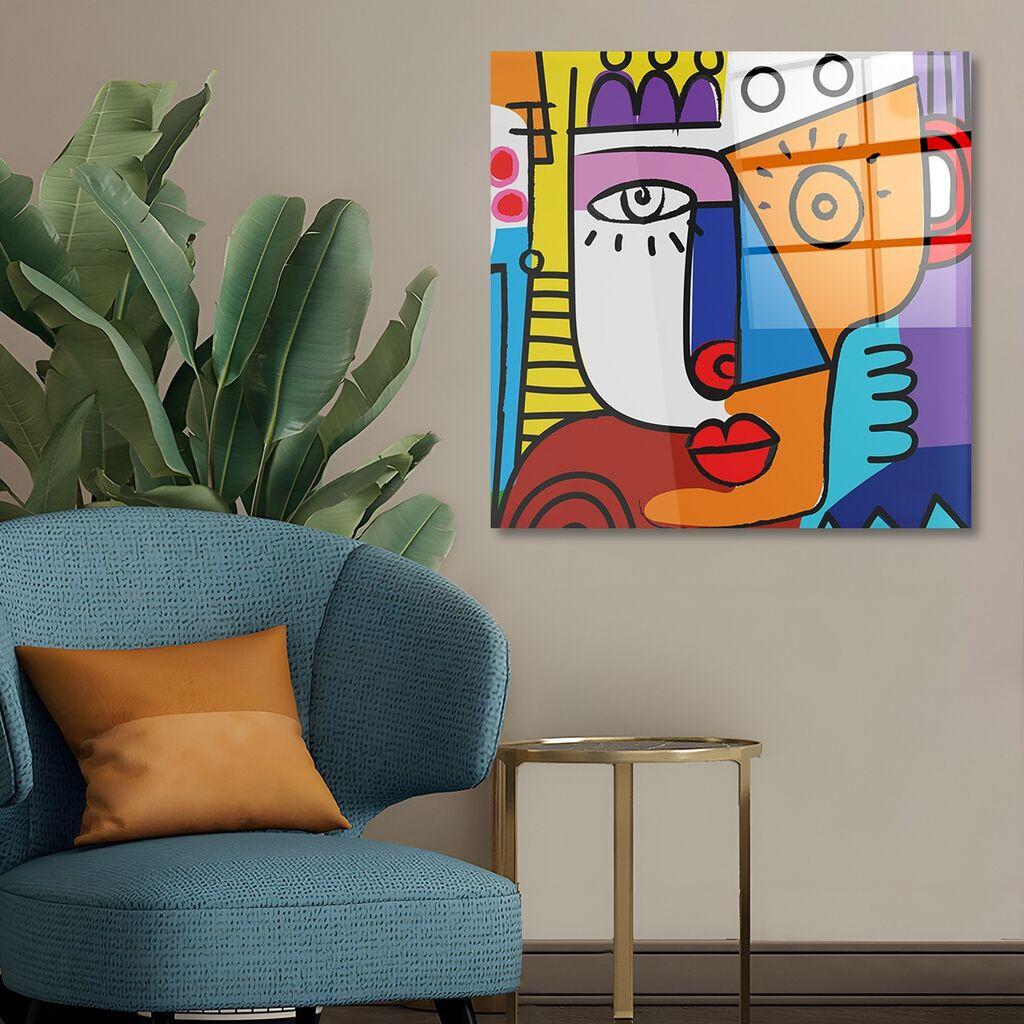 Wallity Slika od kaljenog stakla 70x70cm