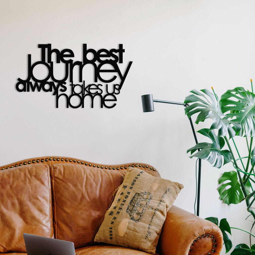 Wallity Zidna dekoracija The Best Lourney Always, 70x40 cm, 1.2mm, Crna
