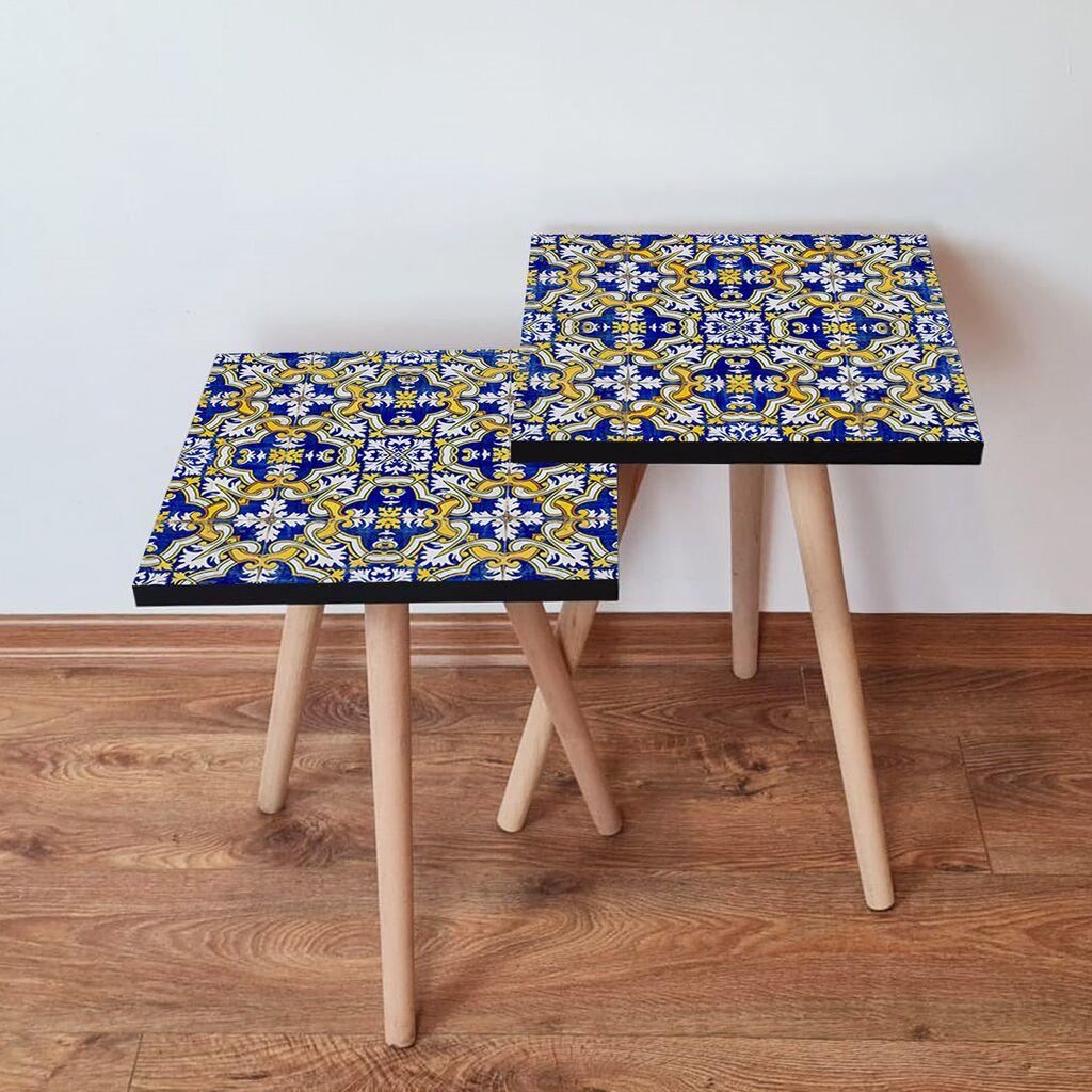 Hanah Home set stolića za kafu 2Shp291, 2 dijela, šareni