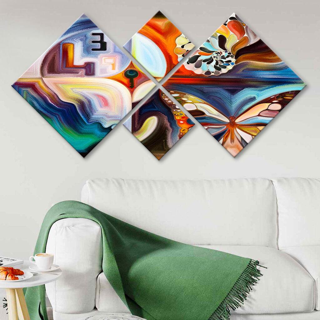 Wallity Slika 4MDF1327589420, 60x115 cm, 4 dela