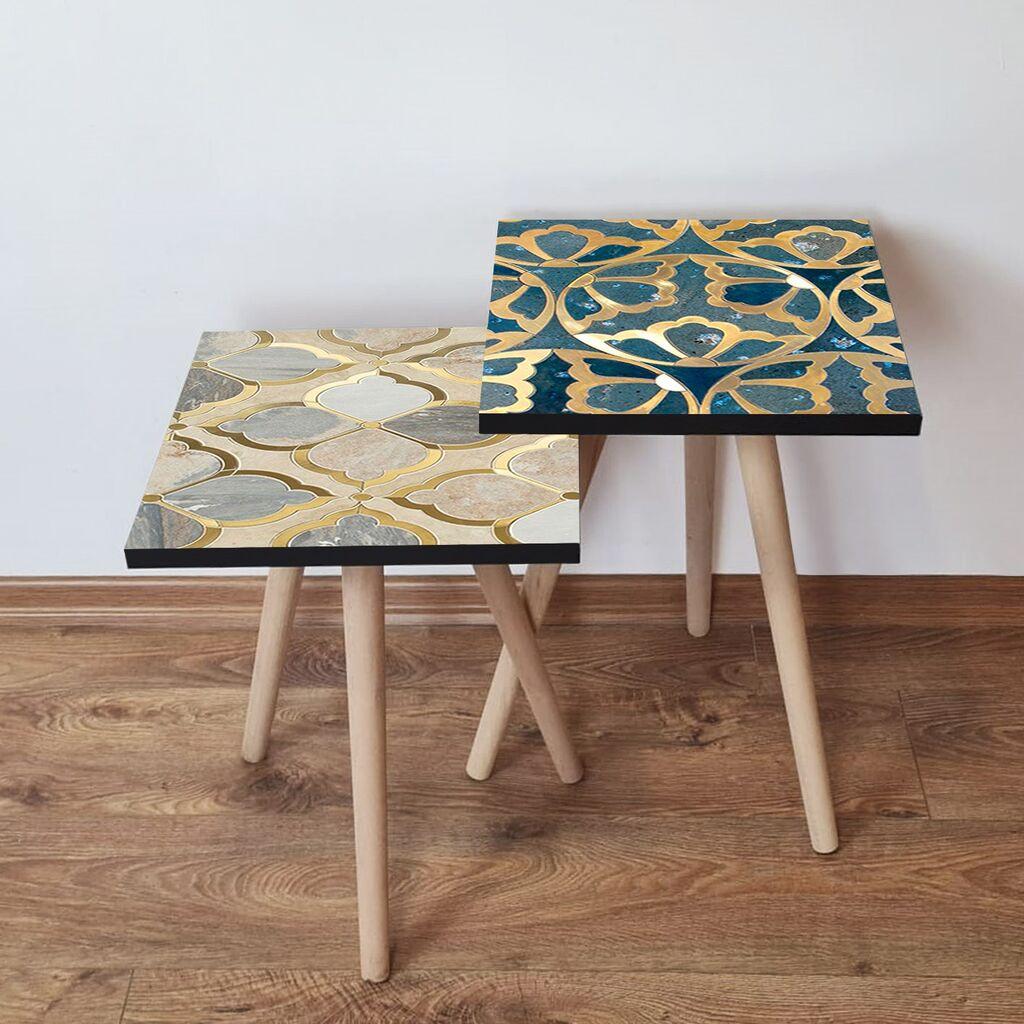 Hanah Home set stolića za kafu 2Shp270, 2 dijela, šareni