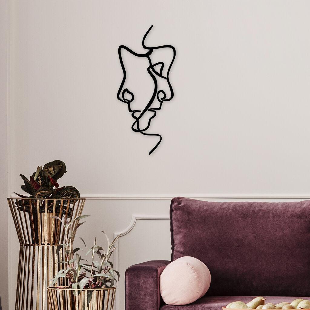 Wallity Zidna dekoracija Interior, 40x73 cm, 1.5 mm, Crna