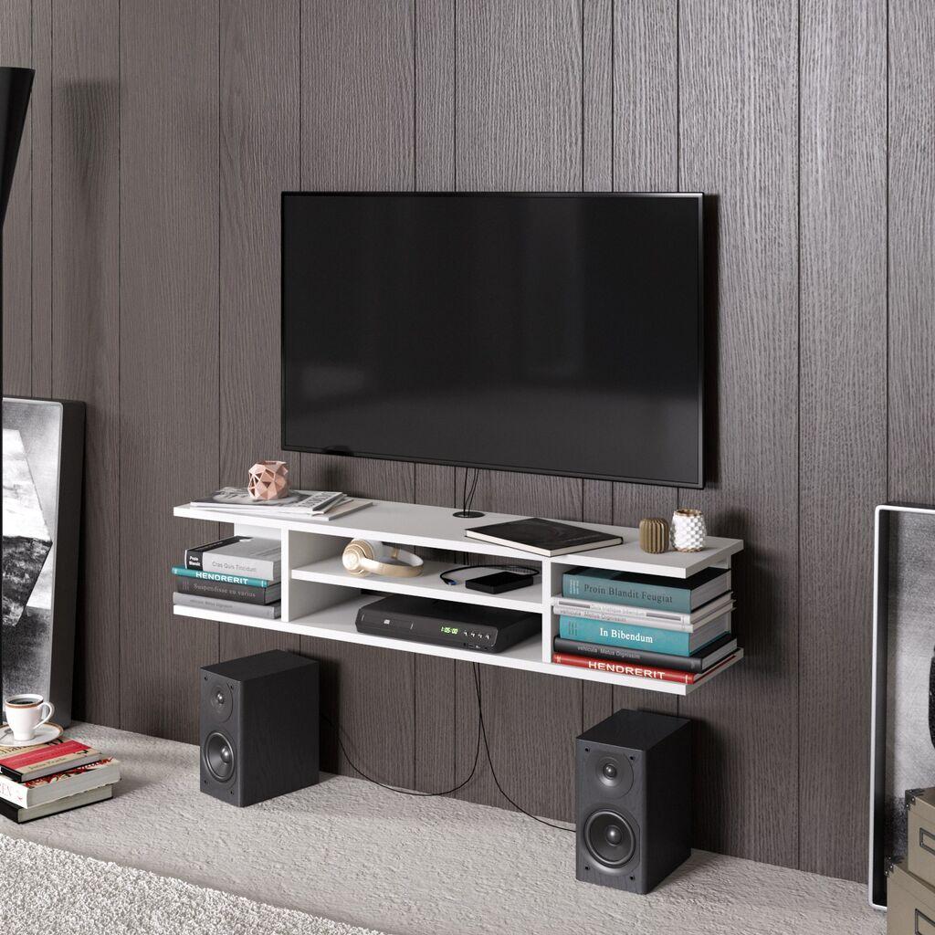 Hanah Kućni TV komoda Pivot, 120x23x29,5 cm, Bijela