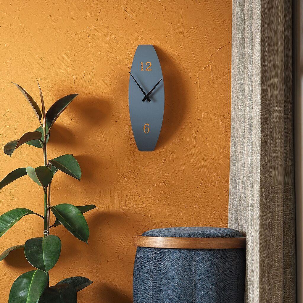 Zidni sat Wallity 15x46cm Plavi