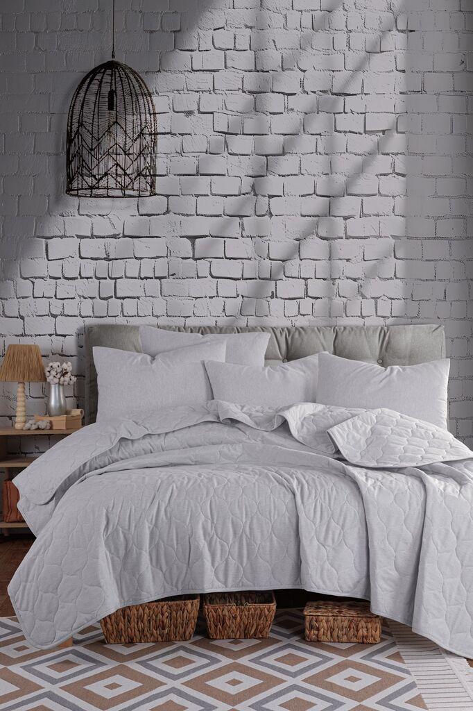 L'essentiel Maison set posteljine Solid, 200x220 cm, siva