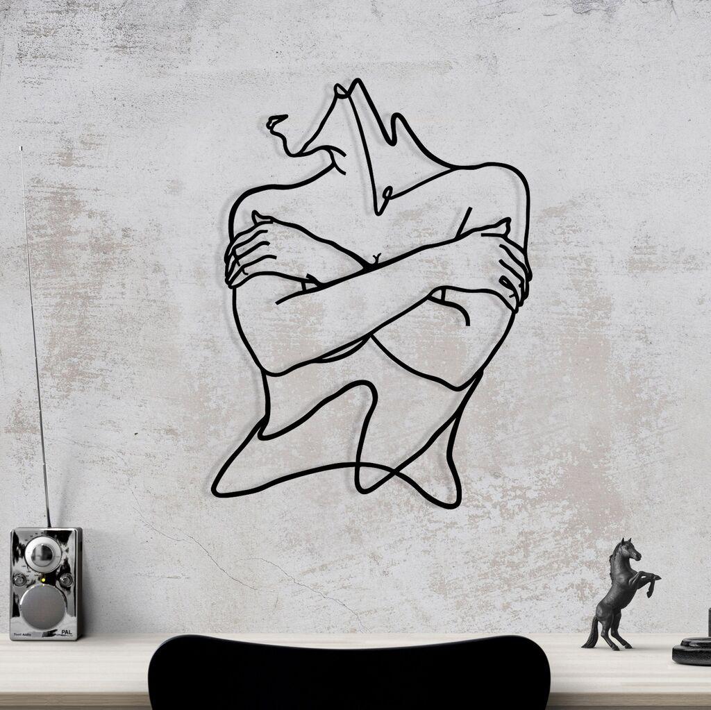 Wallity Zidna dekoracija Felicidad, 40x54cm, Crna
