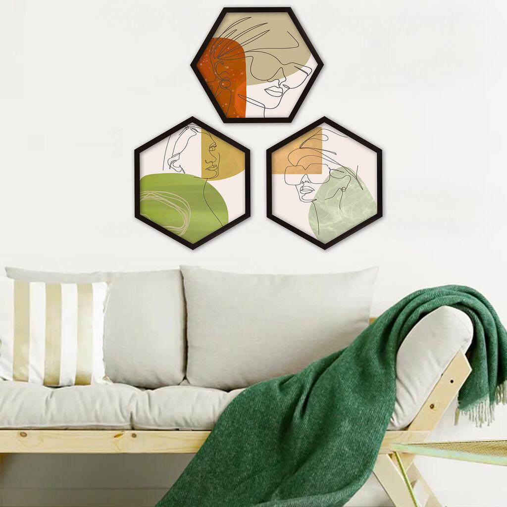 Wallity Uramljena slika 6GEN233, 35x35 cm, 3 dela