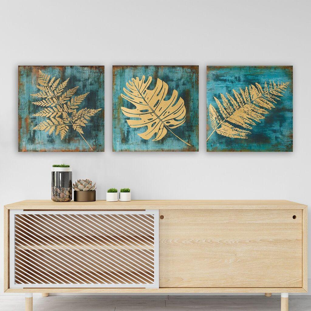 Wallity Dekorativna slika 3P5777, 30x90 cm, 3 dela, Šarena