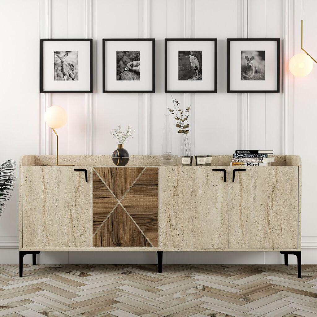 Hanah Home Venice konzolni stolić, 180x78x35 cm, bež