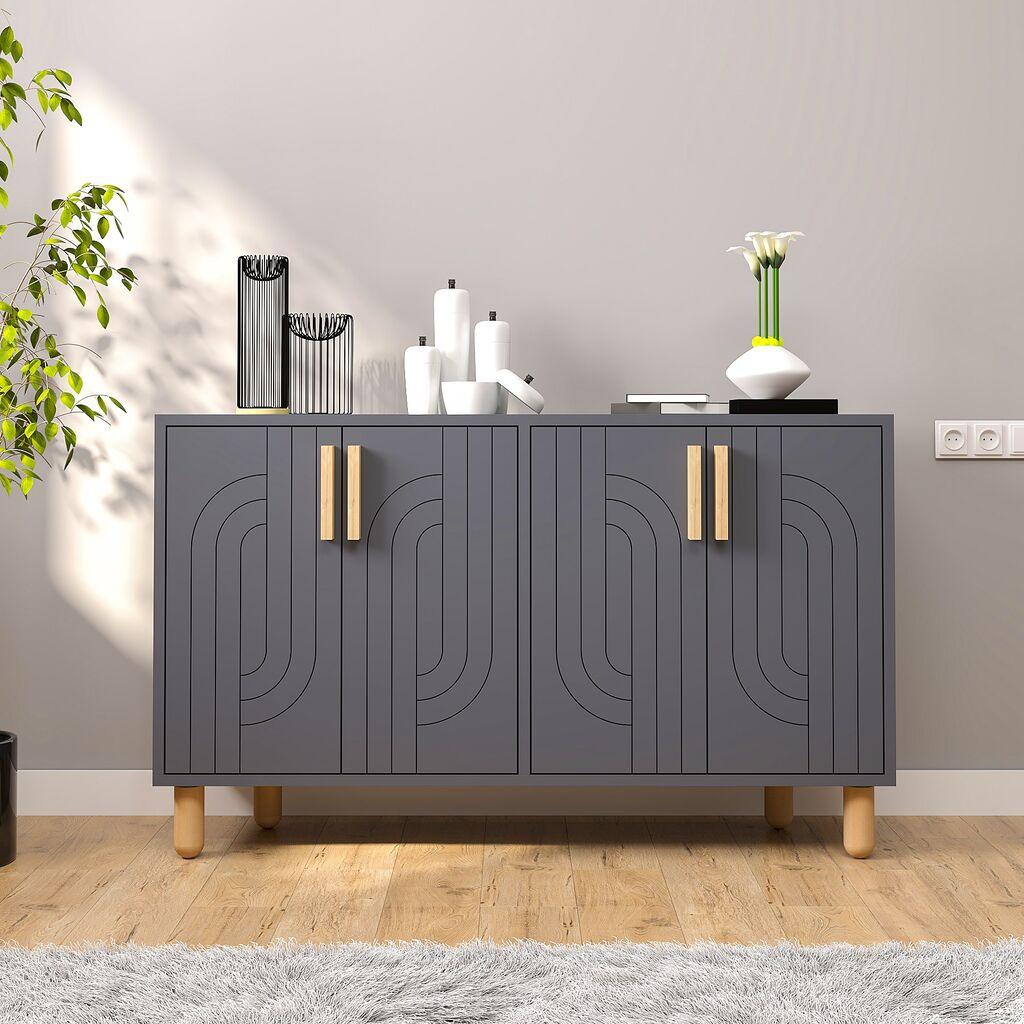 Hanah Home Rodney Konzola, 120x73,6x29,6 cm, Antracit