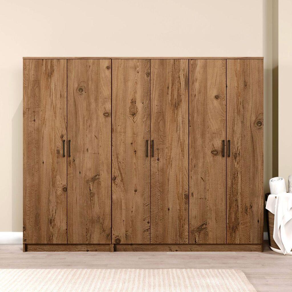 Hanah Home Ormar Kardelen 1600-126, 220x180x51.8 cm, , Smeđa