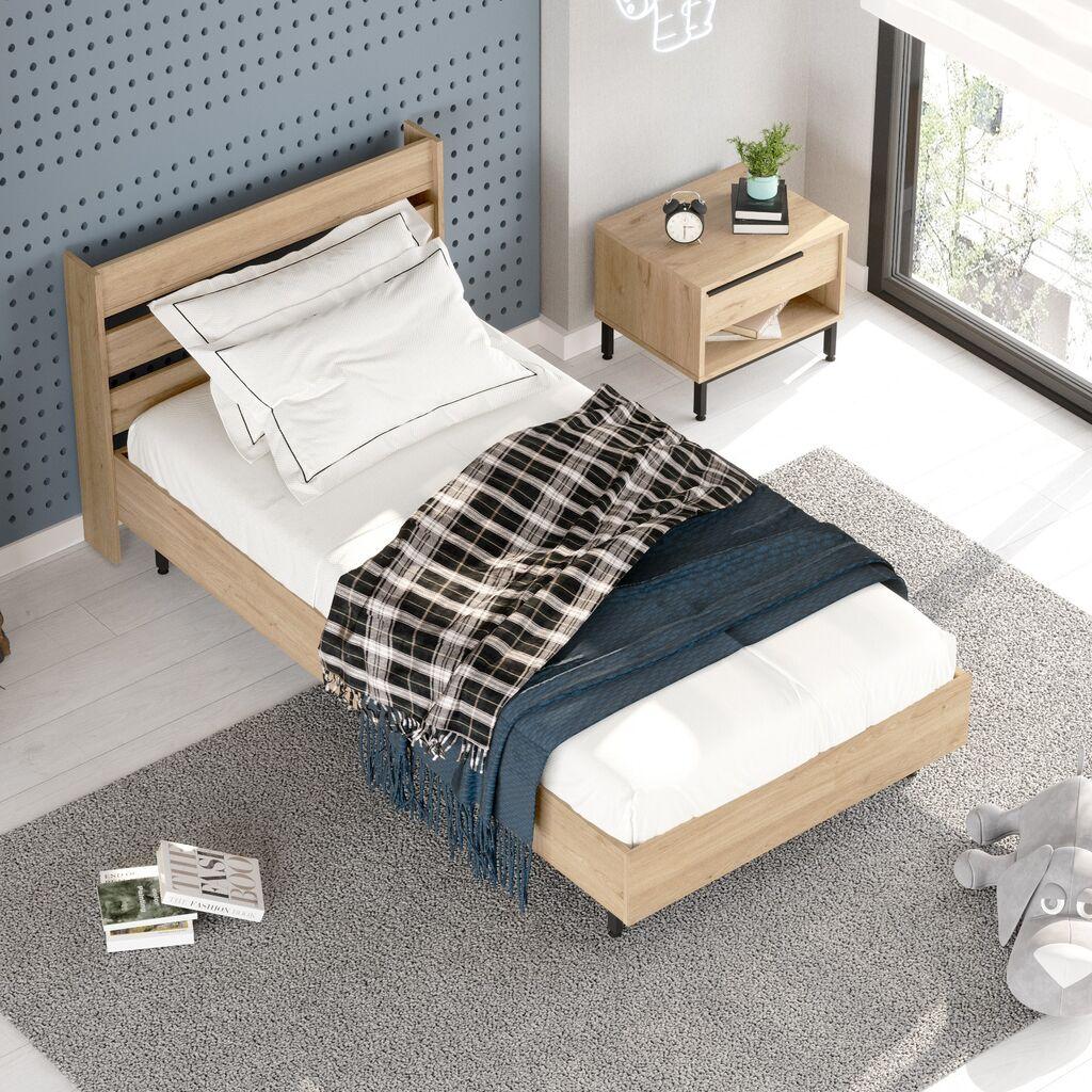 Hanah Home Spavaća soba set za tinejdžere ON22-S, Hrast