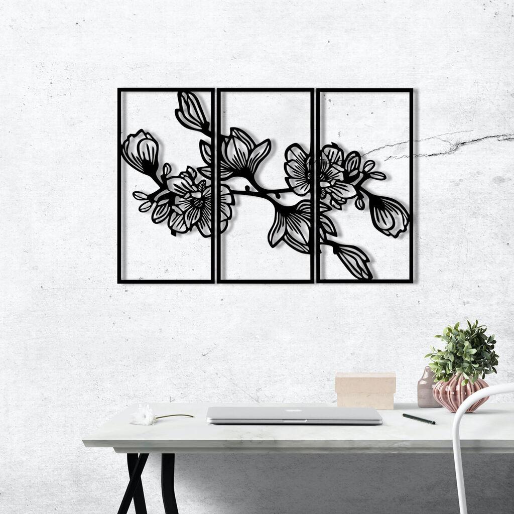 Wallity Zidna dekoracija Utopya, 98 x 65 cm,  Crna