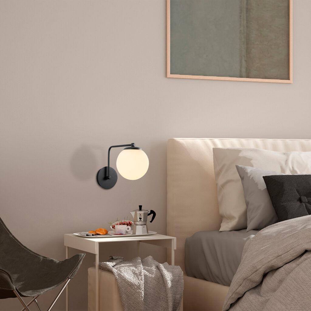 Opviq Zidna lampa E27 Grlo, Crna