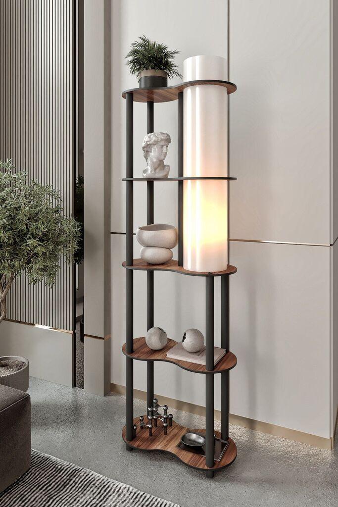 Opviq podna lampa KS-11109, 17x140 cm, IP20, crno-smeđa