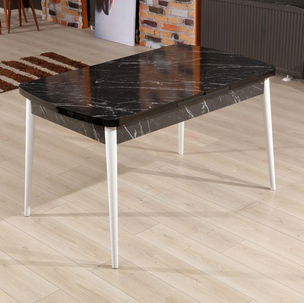 Hanah Home Razvlačivi trpezarijski sto Bendir, 132-170 cm, Bijela