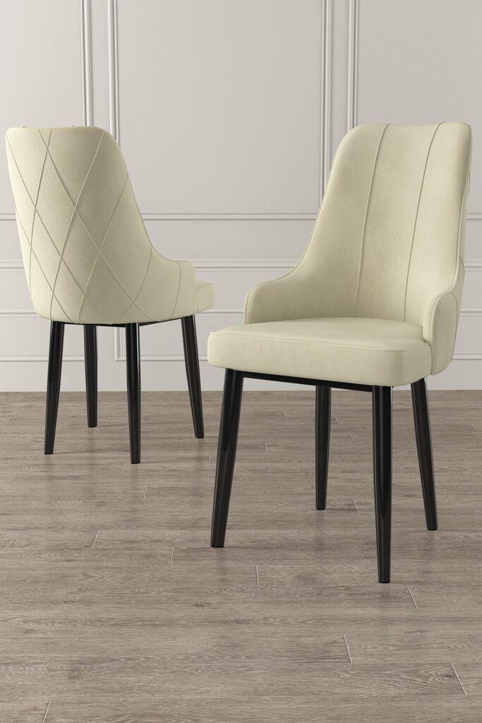 Hanah Home Trex set stolica, 46x95x42 cm, 4 dijela, krem-crna