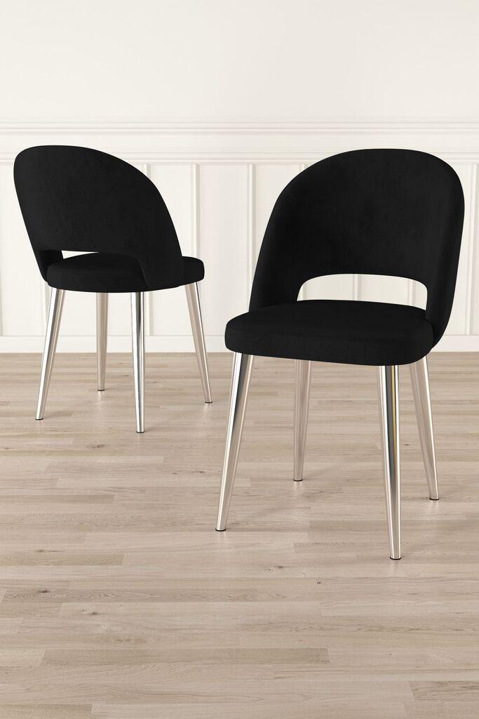 Hanah Home Pane set stolica, 85x59x146 cm, 6 dijelova, crna