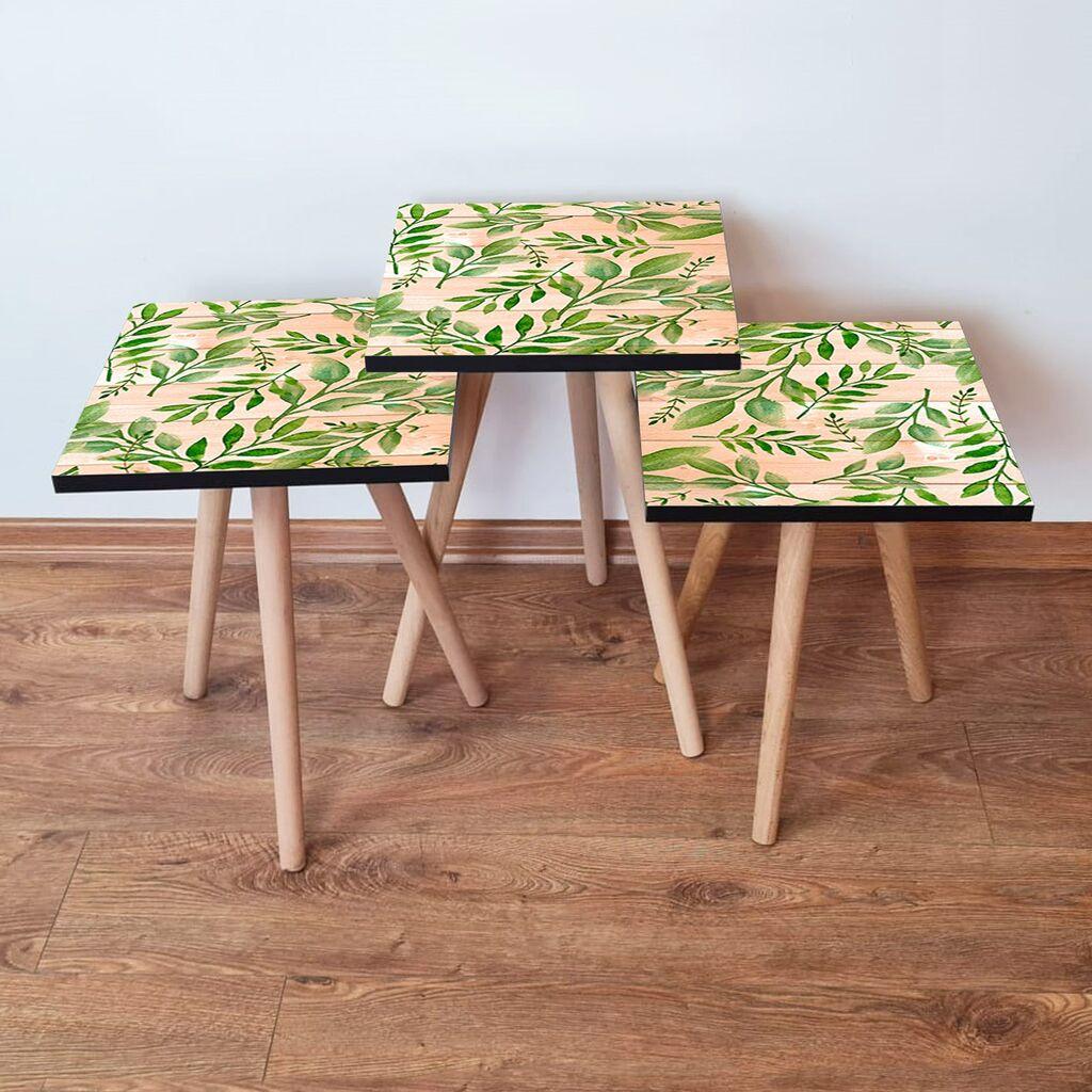 Hanah Home set stolića za kafu 3Shp261, 3 dijela, šareni