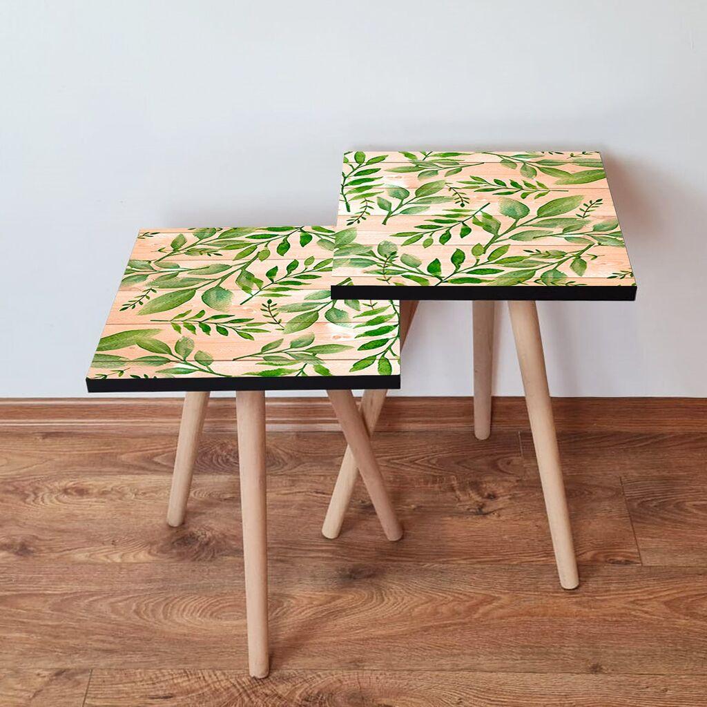 Hanah Home set stolića za kafu 2Shp5, 2 dijela, šareni