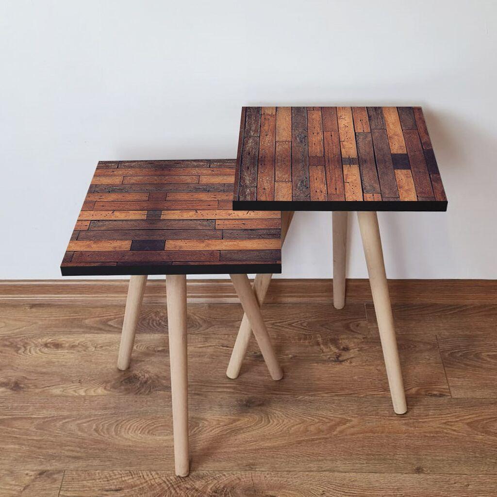 Hanah Home set stolića za kafu 2Shp424, 2 dijela, šareni
