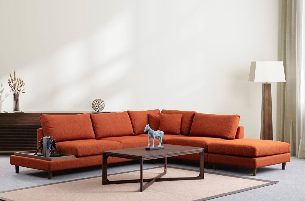 Atelier del Sofa Kutna sofa Tulip, 314x275 cm, Narandžasta