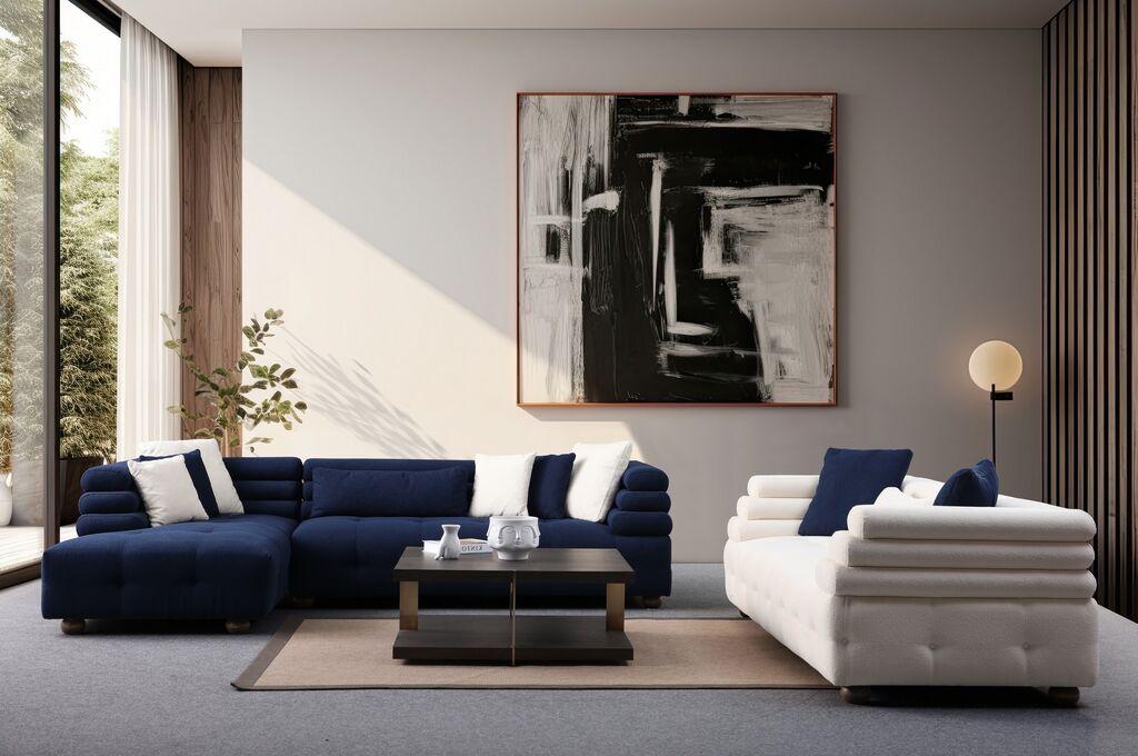 Atelier del Sofa Kutna sofa Boston, 300x186 cm, Plava