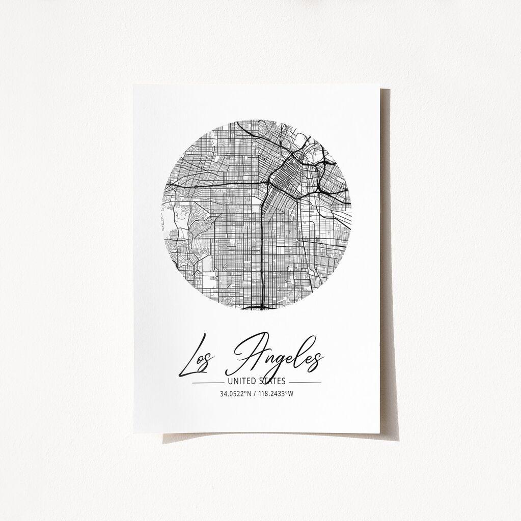 Wallity Poster Los Angeles-2076, 21x29,7 cm, Bijeli