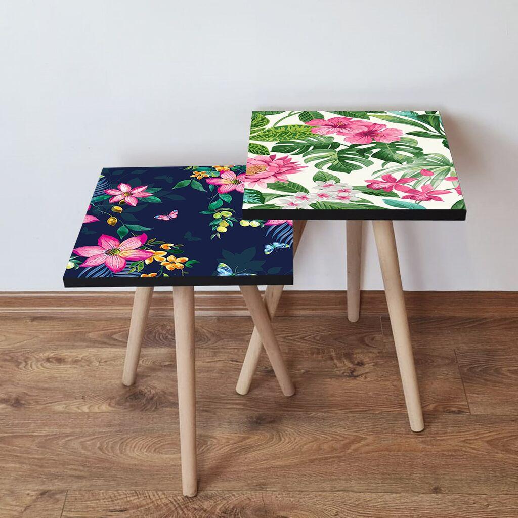 Hanah Home set stolića za kafu 2Shp311, 2 dijela, šareni