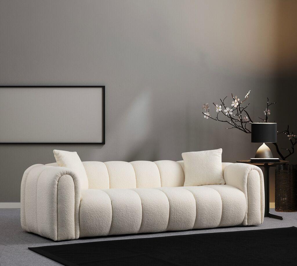 Atelier del Sofa Trosed Puffy 3, 240x105x75 cm, Bijela