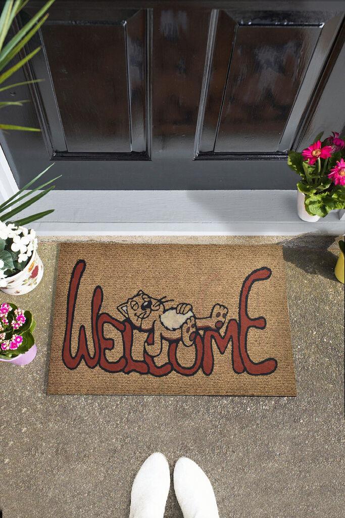Conceptum Hypnose otirač Welcome Cat, 40x60 cm, šareni